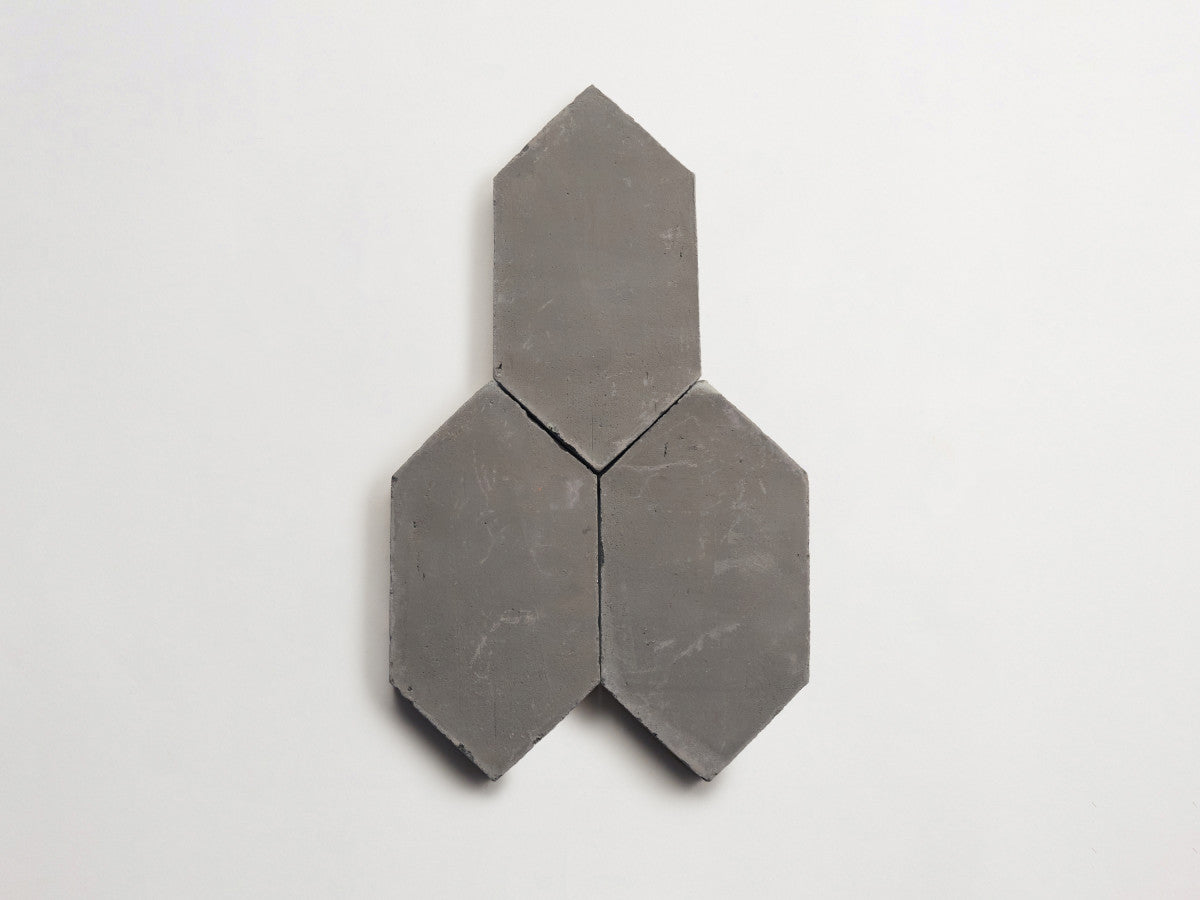 Terracotta Tile 4" Hex Unfinished Grey Tile.