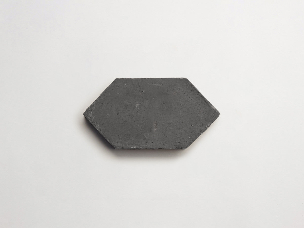 Terracotta Tile 4" Hex Unfinished Black Tile.