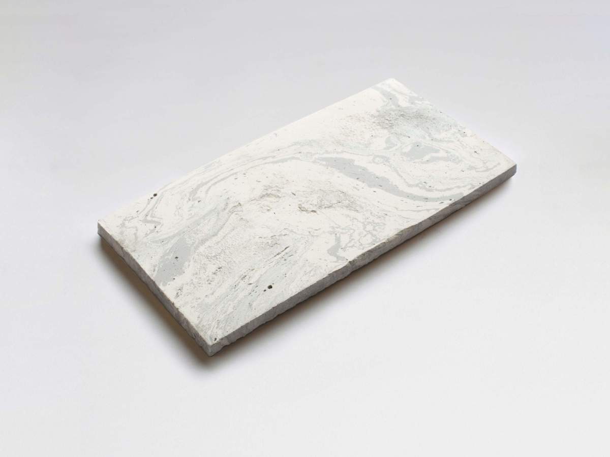 Tavella cotto variegato grey on white fornace brioni tile.