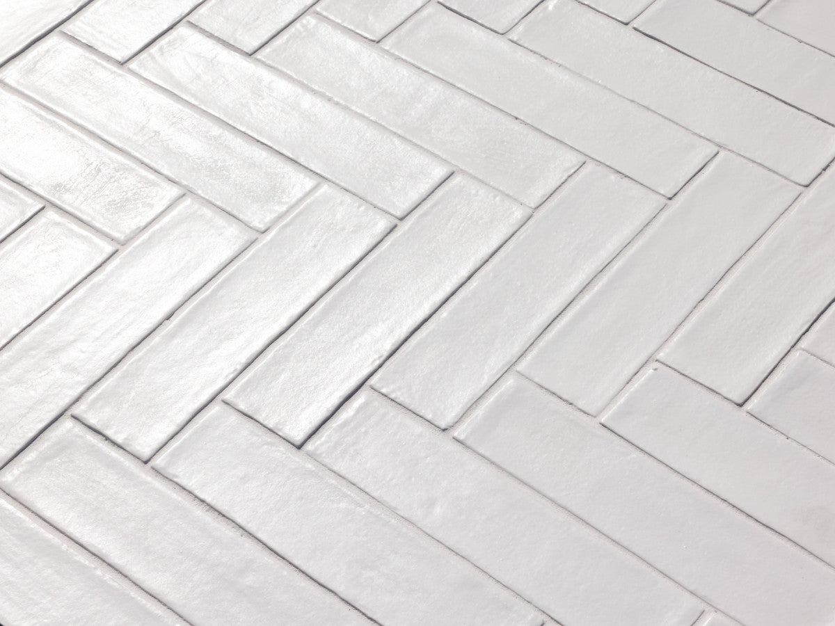Basic Terracotta Tile 8x2 matte White Tile.