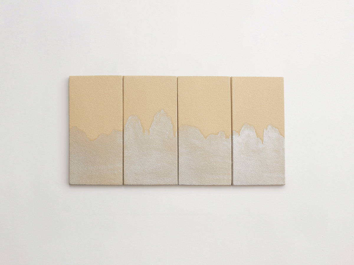 Ceramic Shibori Tile Natural 8x4 Grey Peaks tile.