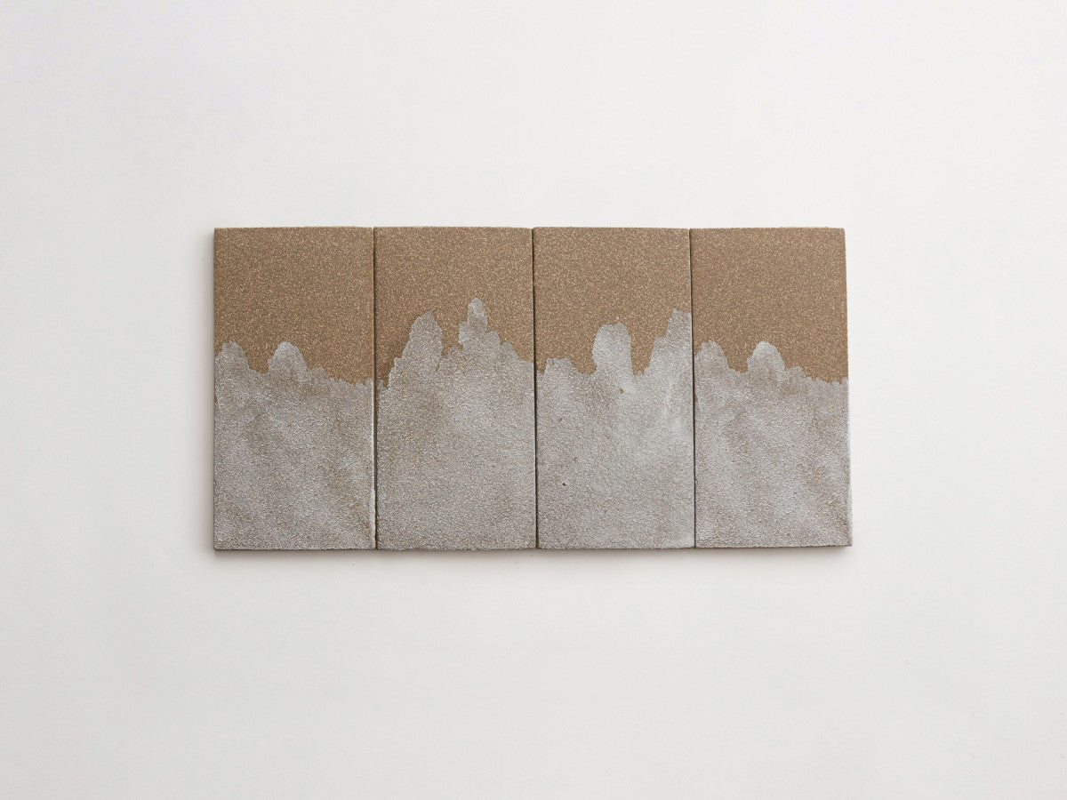Ceramic Shibori Tile Grey 8x4 Grey Peaks tile.