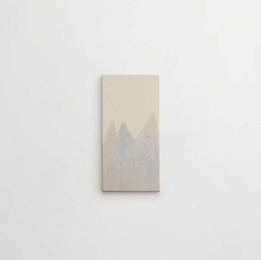 Ceramic Shibori Tile White 8x4 Grey Peaks tile.