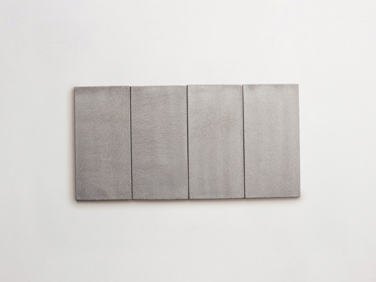 Ceramic Shibori Tile Grey 8x4 Grey Stain tile.