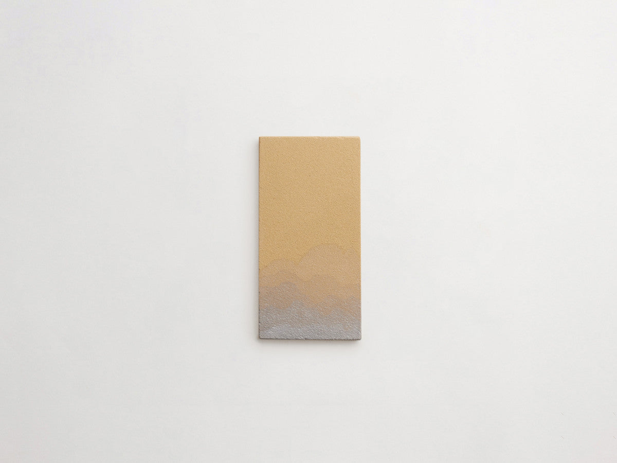 Ceramic Shibori Tile Natural 8x4 Grey Dip tile.