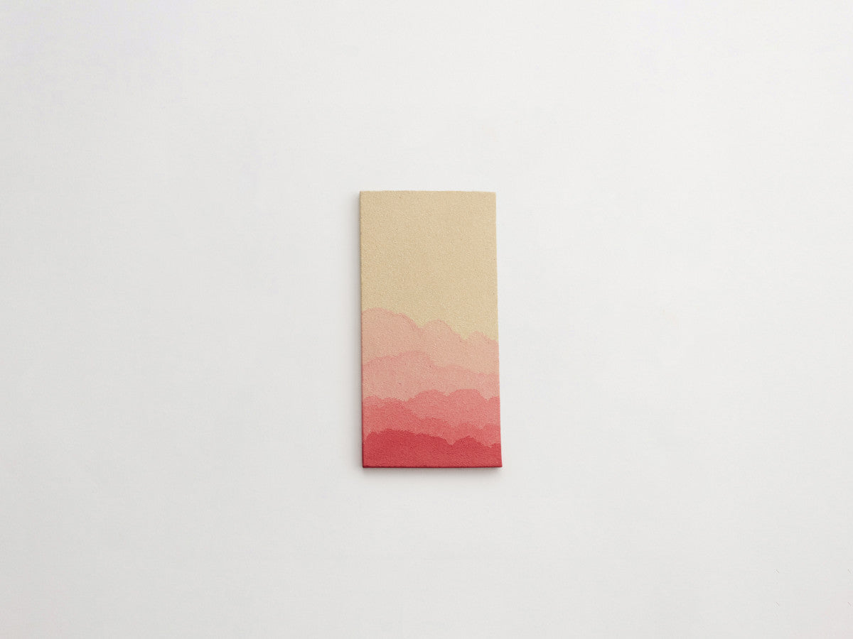 Ceramic Shibori Tile Natural 8x4 Pink Dip tile.