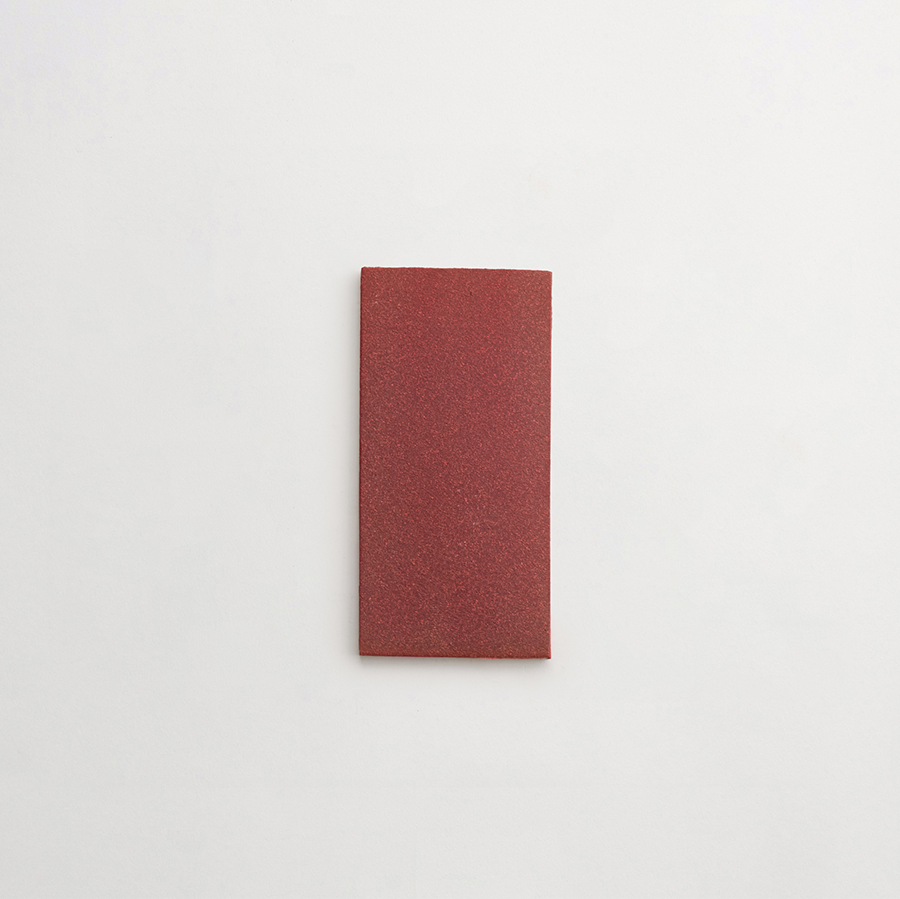 Ceramic Shibori Tile Grey 8x4 Pink Stain tile.