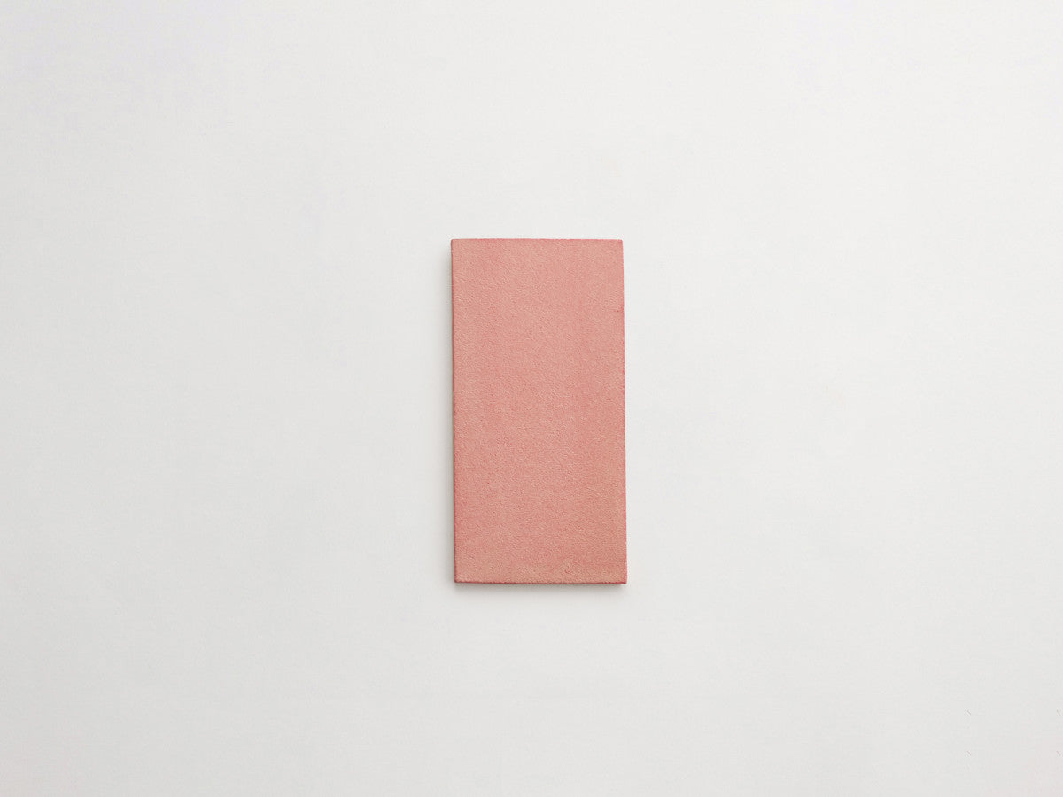 Ceramic Shibori Tile Natural 8x4 Pink Wash tile.