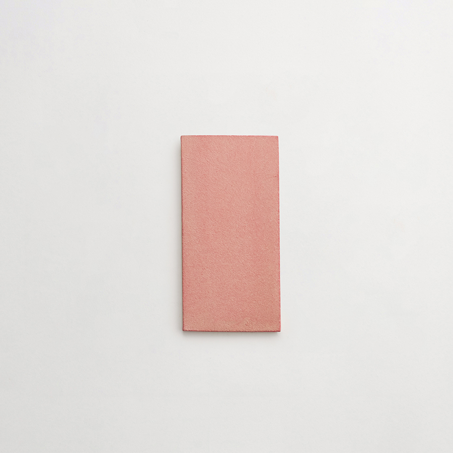 Ceramic Shibori Tile Natural 8x4 Pink Wash tile.