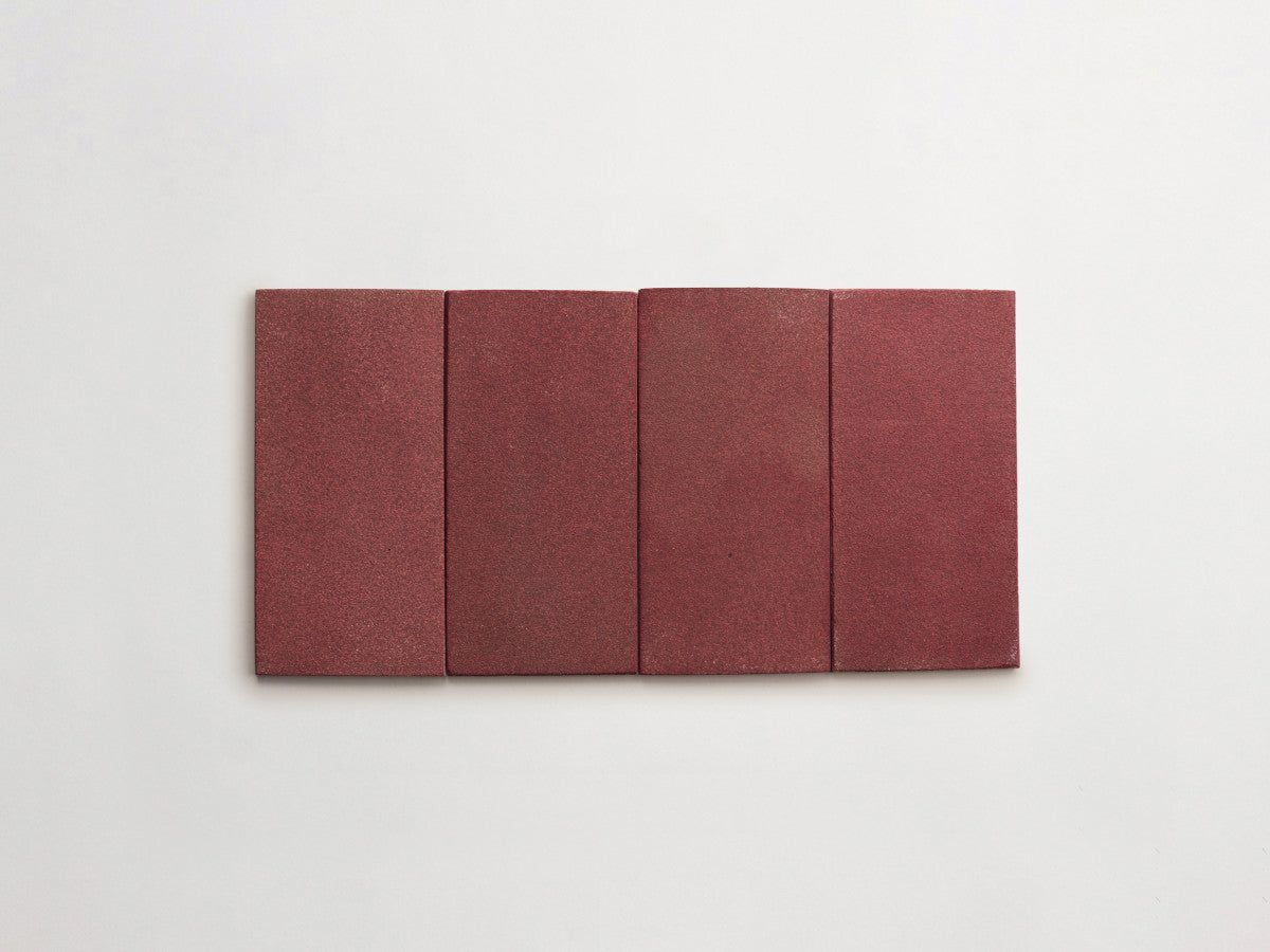 Ceramic Shibori Tile Grey 8x4 Pink Wash tile.