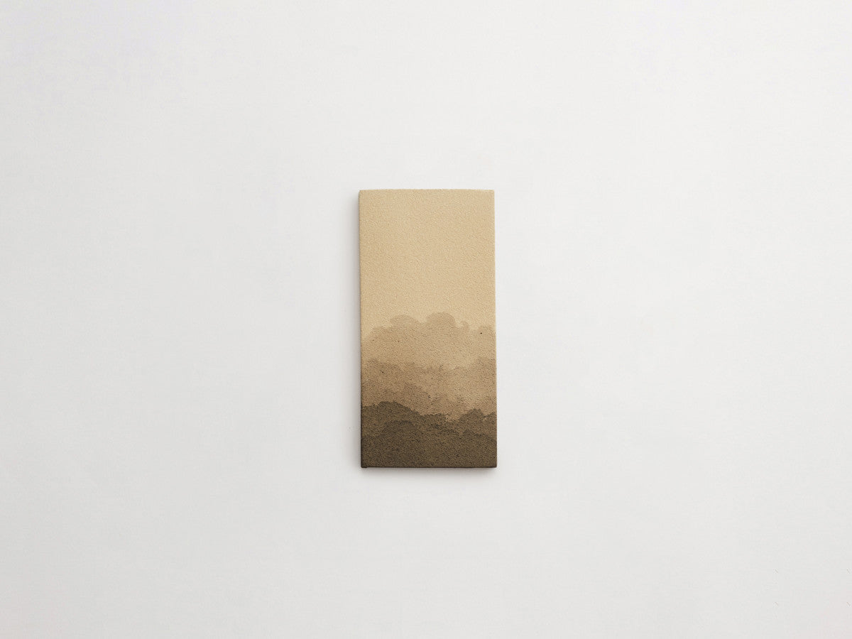 Ceramic Shibori Tile Natural 8x4 Black Dip tile.