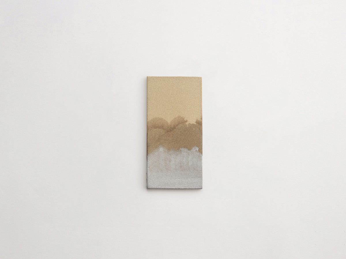 Ceramic Shibori Tile Natural 8x4 Silver Grey Dip tile.