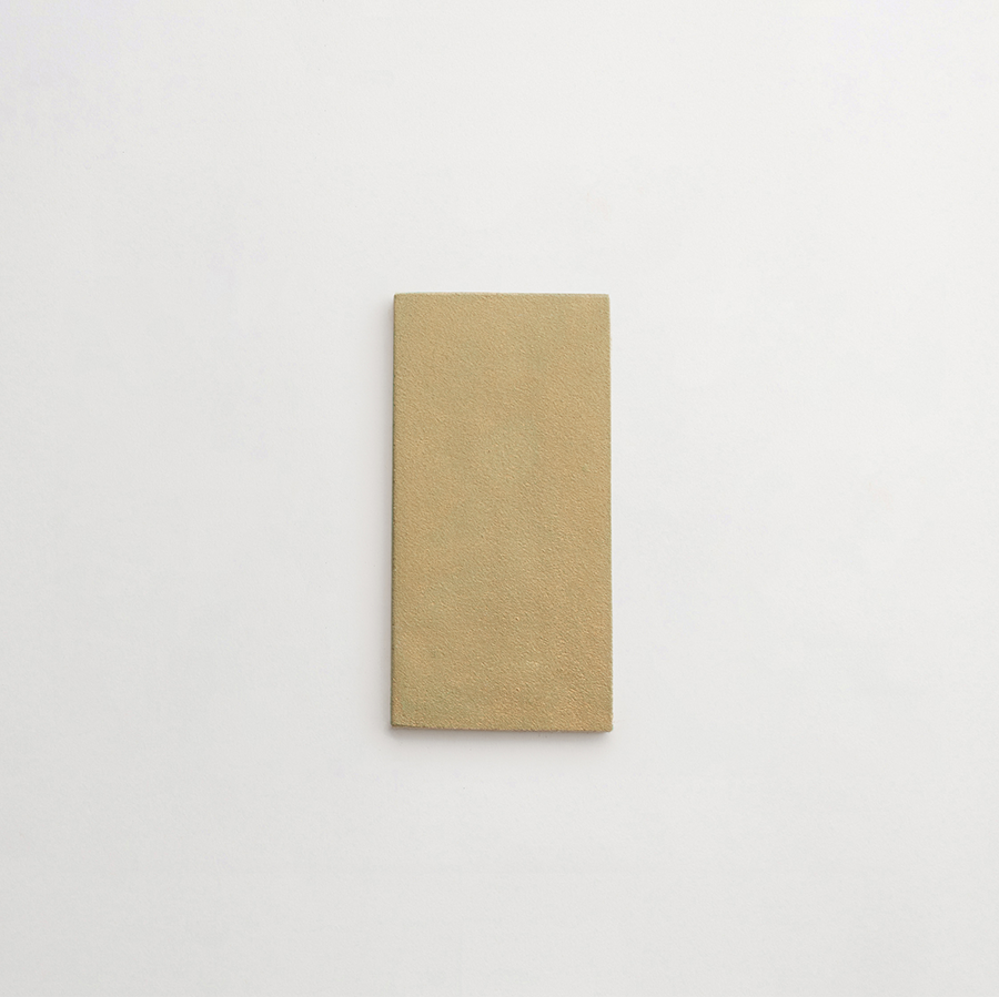 Ceramic Shibori Tile Natural 8x4 Yellow Wash tile.