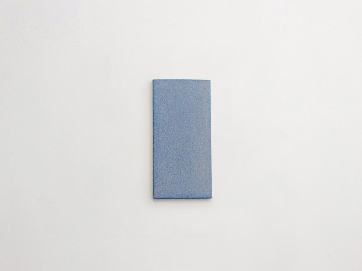 Ceramic Shibori Tile Natural 8x4 Indigo Wash tile.