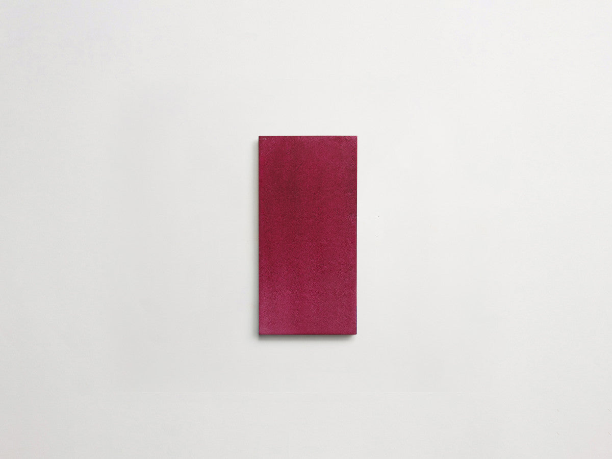 Ceramic Shibori Tile White 8x4 Pink Stain tile.