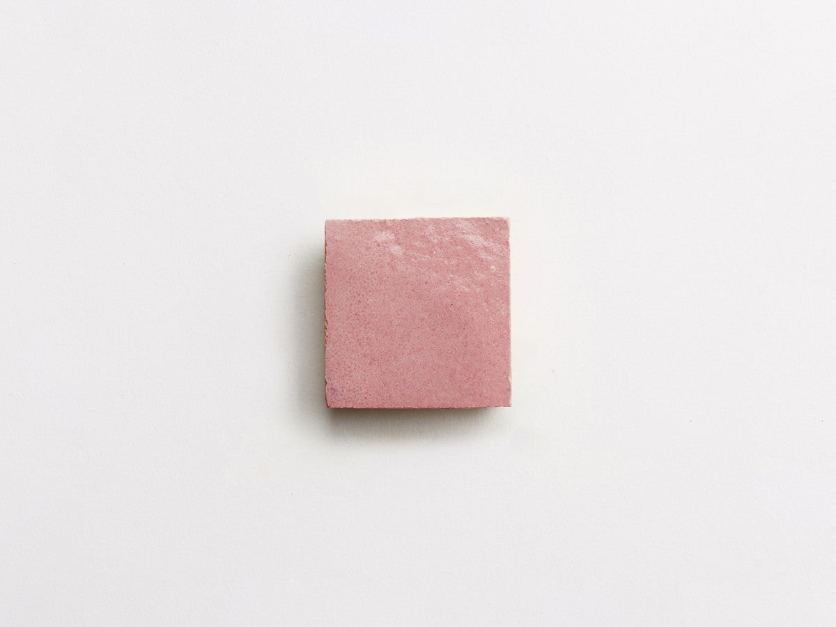 Vintage rose 2" zellige moroccan terracotta tile.