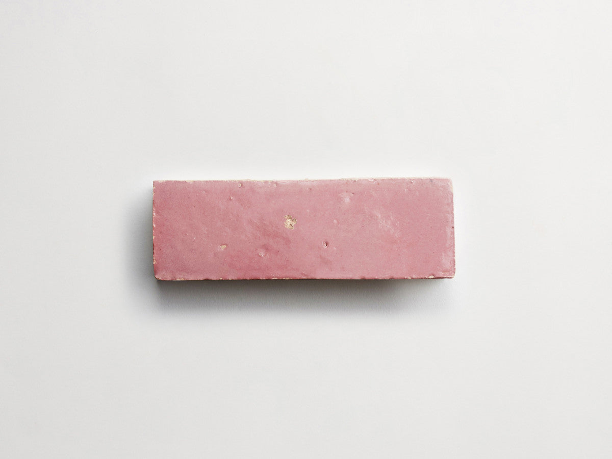 Zellige tile vintage rose pink subway bejmat.