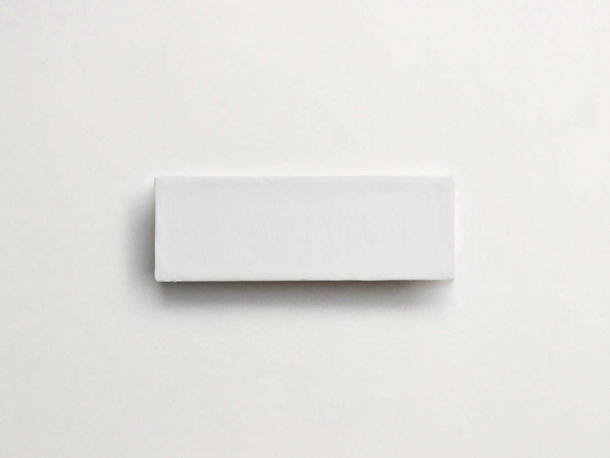 Basic Terracotta Tile 6x2 matte White Tile.