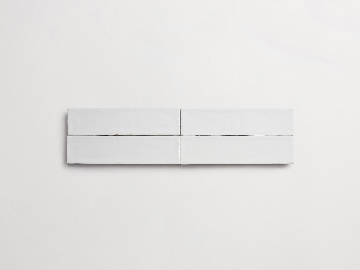 Basic Terracotta Tile 8x2 matte White Tile.