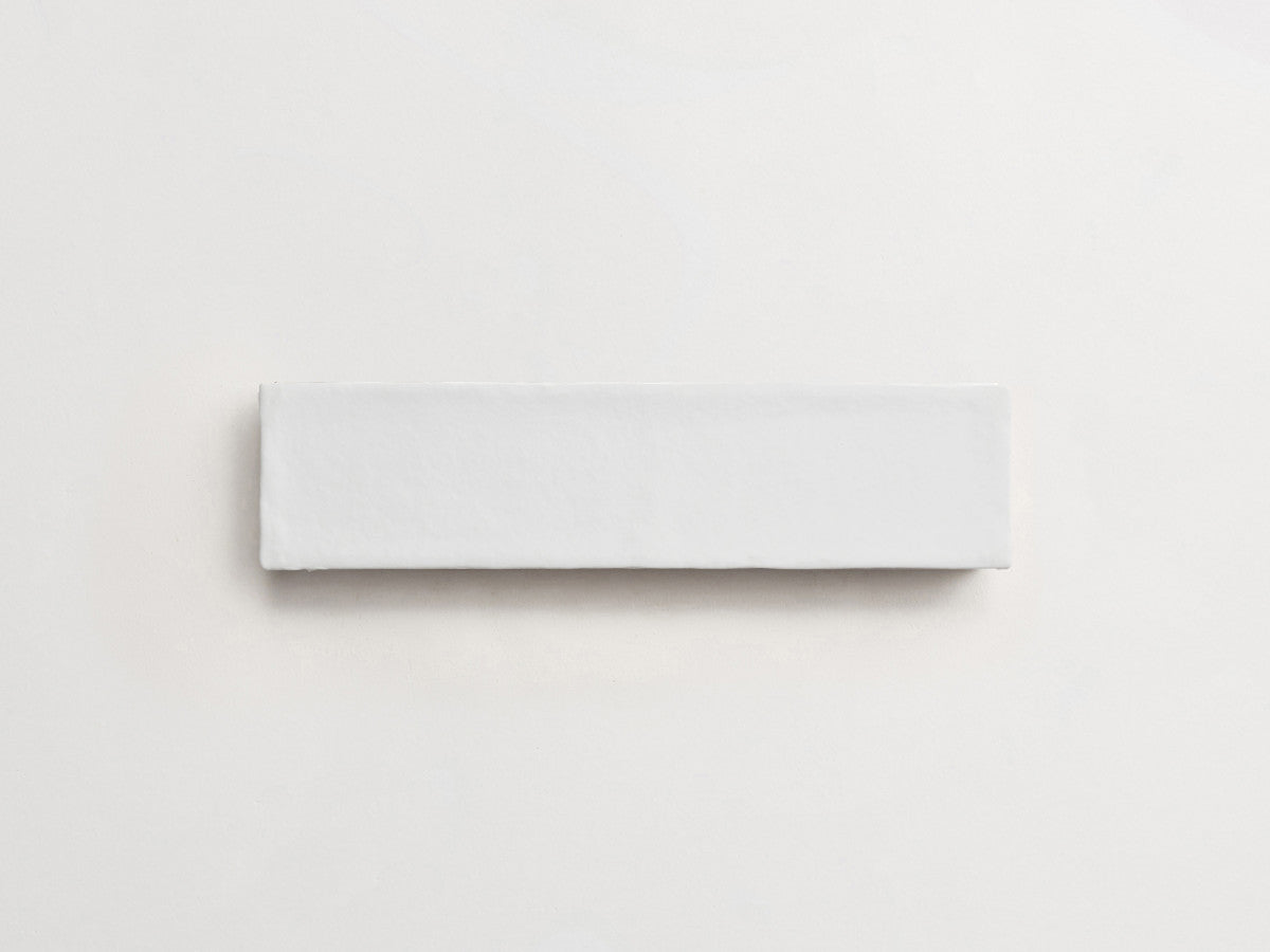 Basic Terracotta Tile 8x2 matte White Tile.