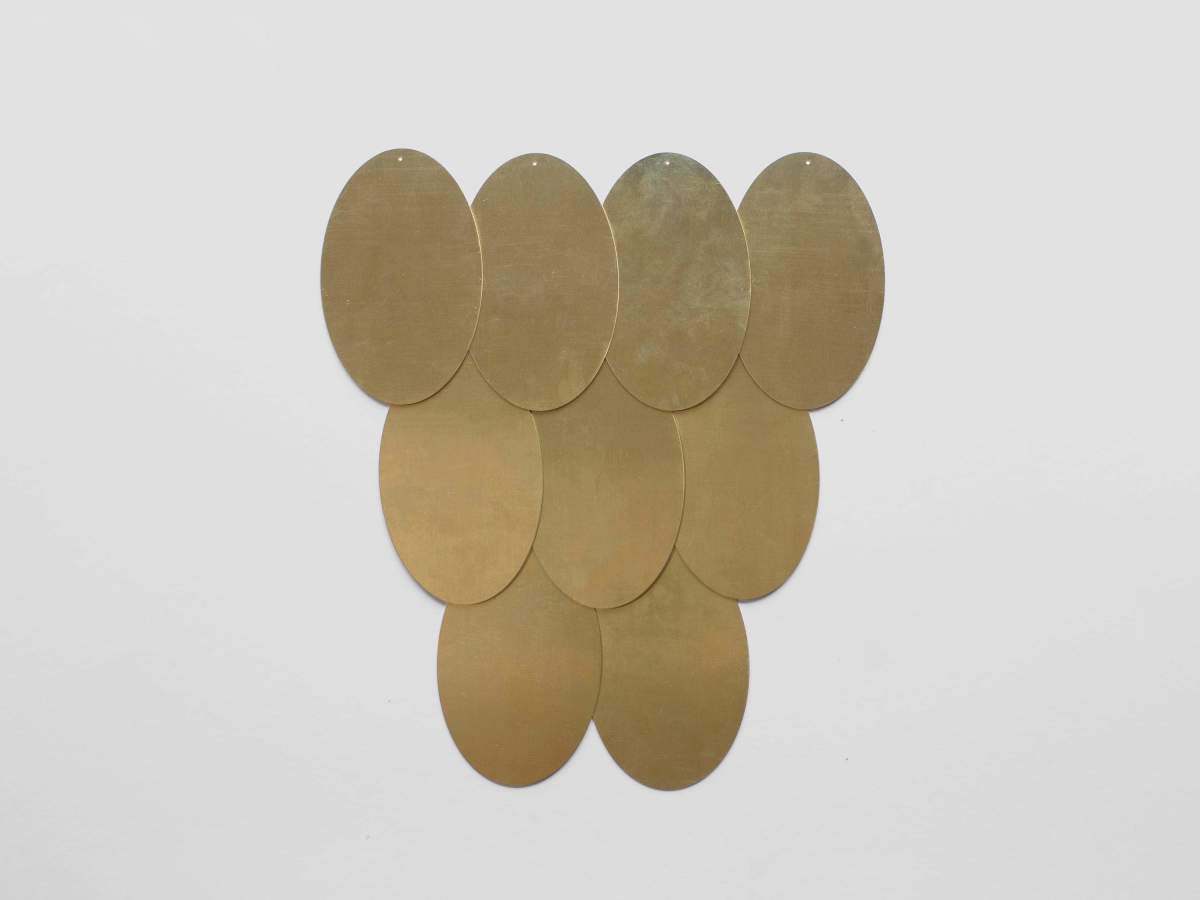 Large brass sequin erica tanov tile.