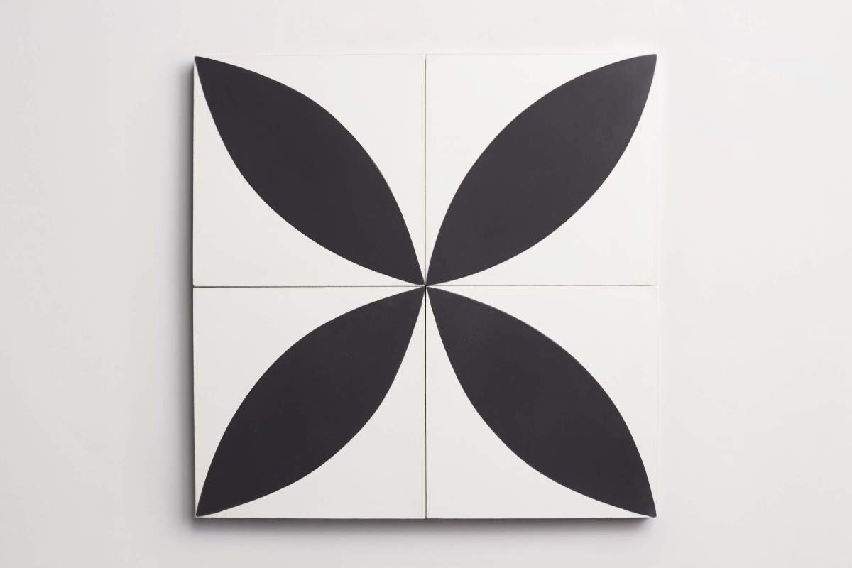 Tile concrete cement big dane bold black white.