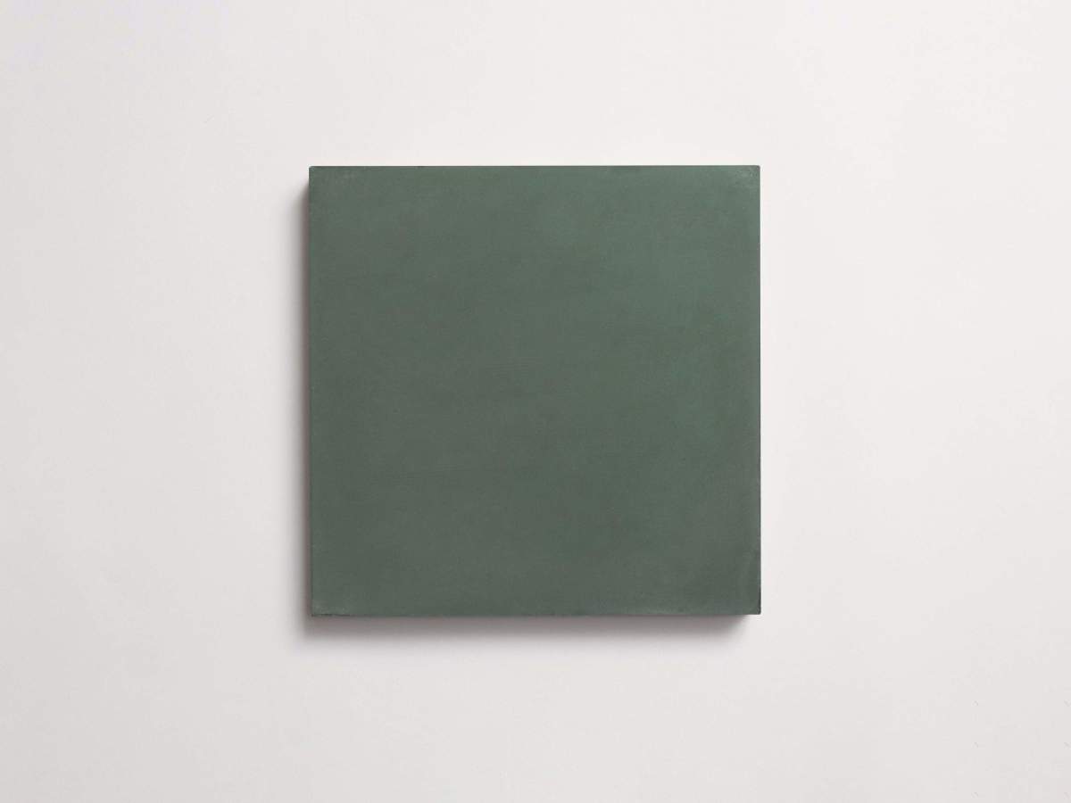 Cement Checkerboard Tile Trio 8x8 Green, Blue, Green.