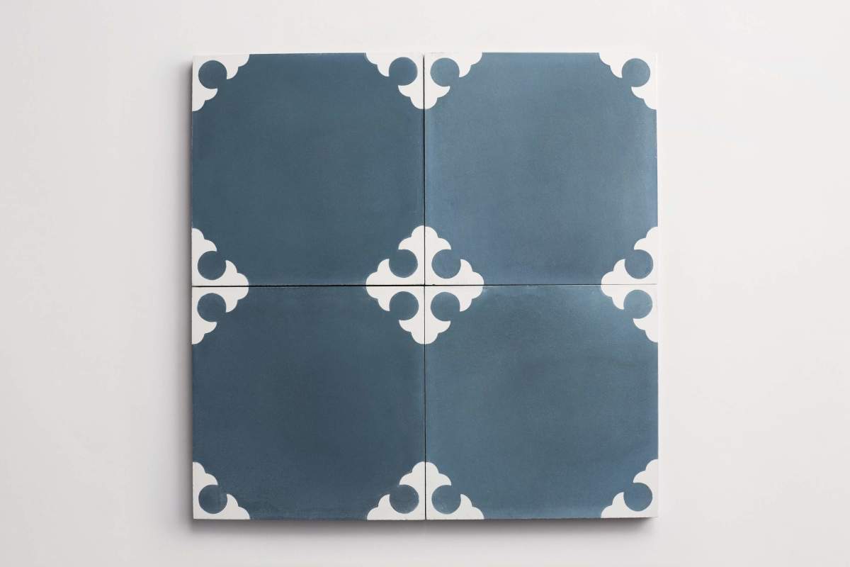 Tile concrete cement cross federal blue.