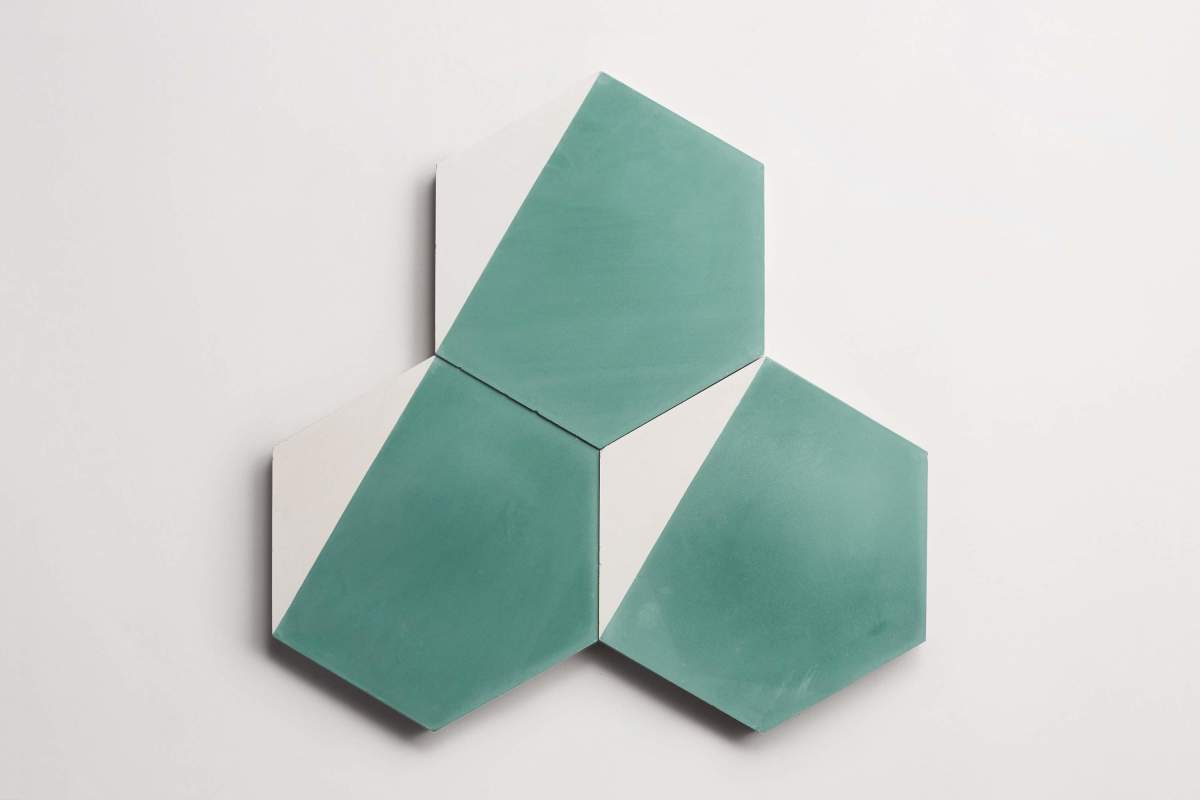 Tile concrete cement hex clip kelly white hexagon.