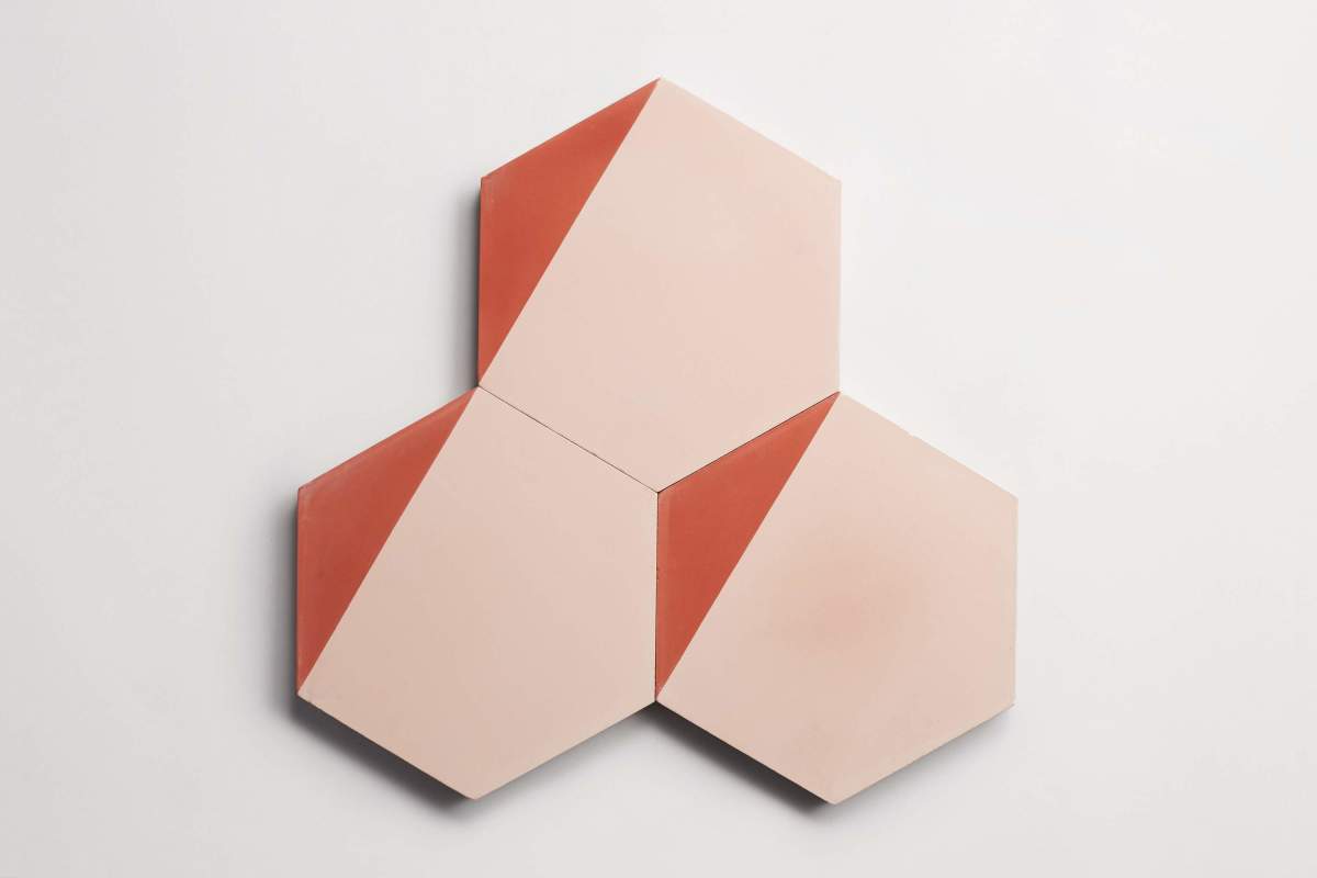 Tile concrete cement hex clip mocha hexagon.