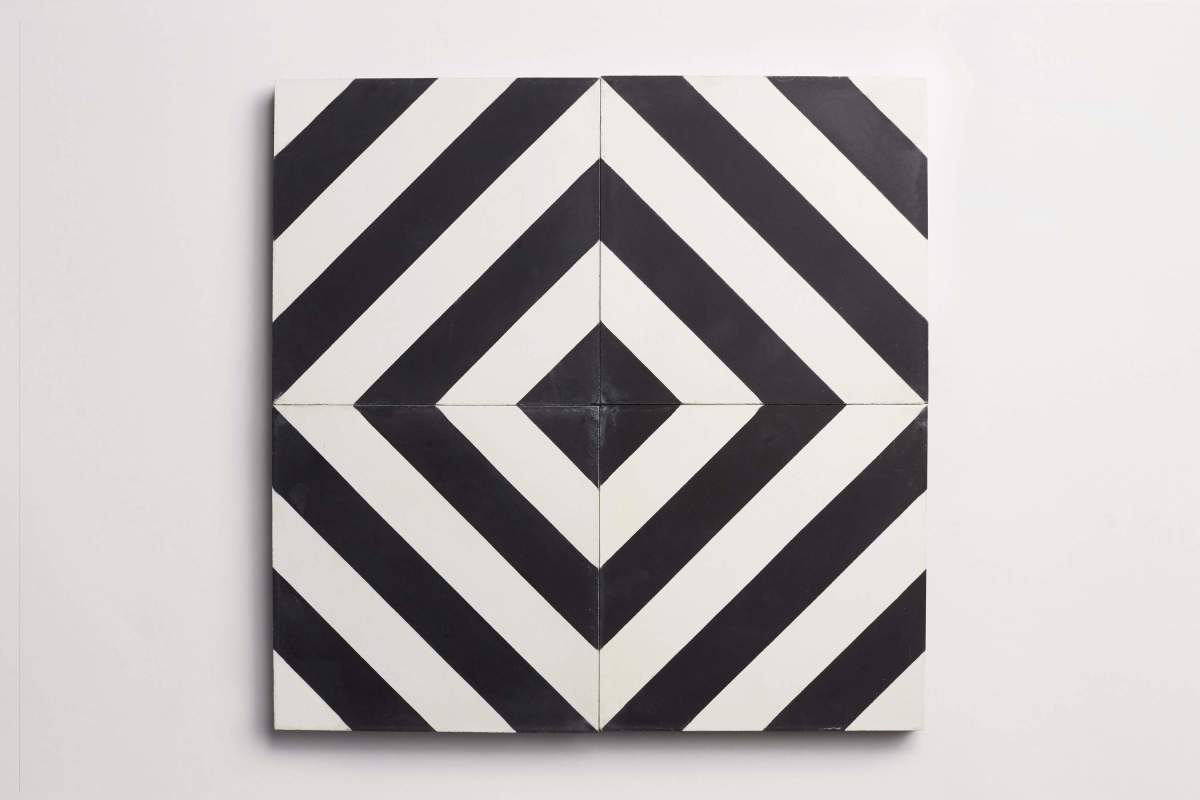 Tile concrete cement marrakech diagonal stripe pattern.