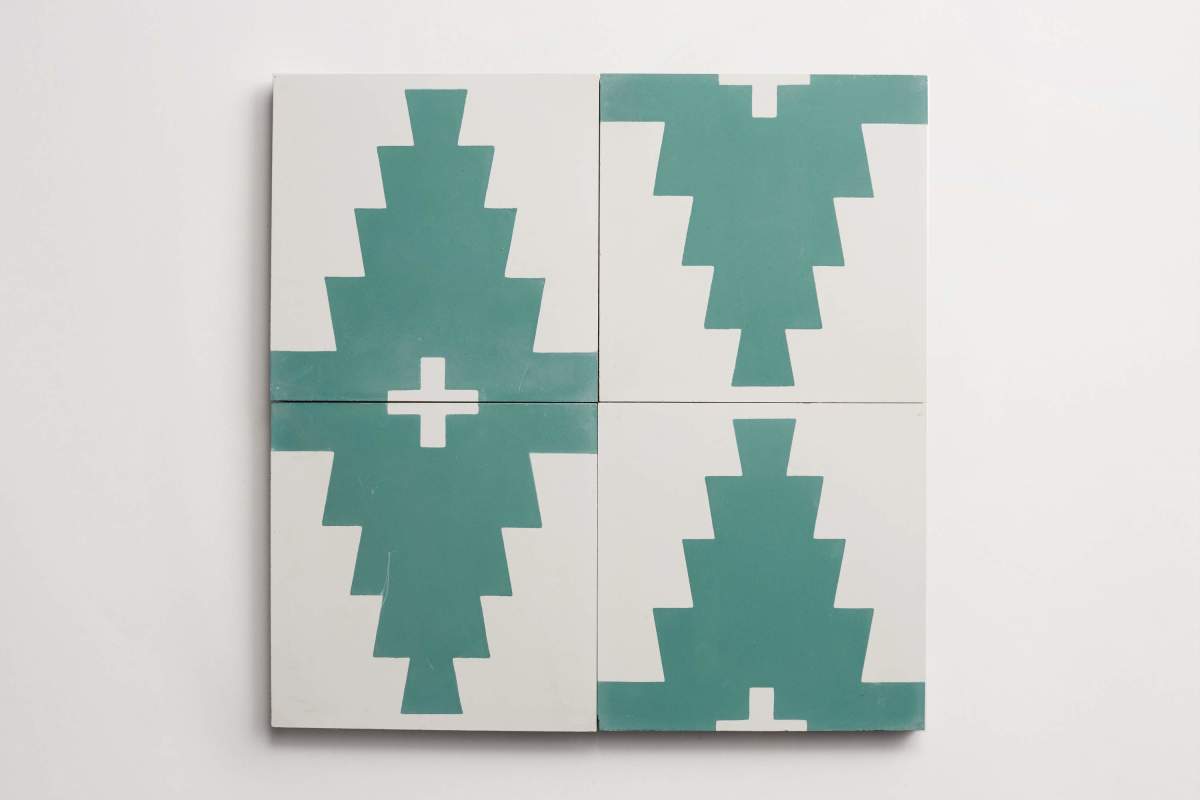Tile concrete cement new west pattern nine kelly.
