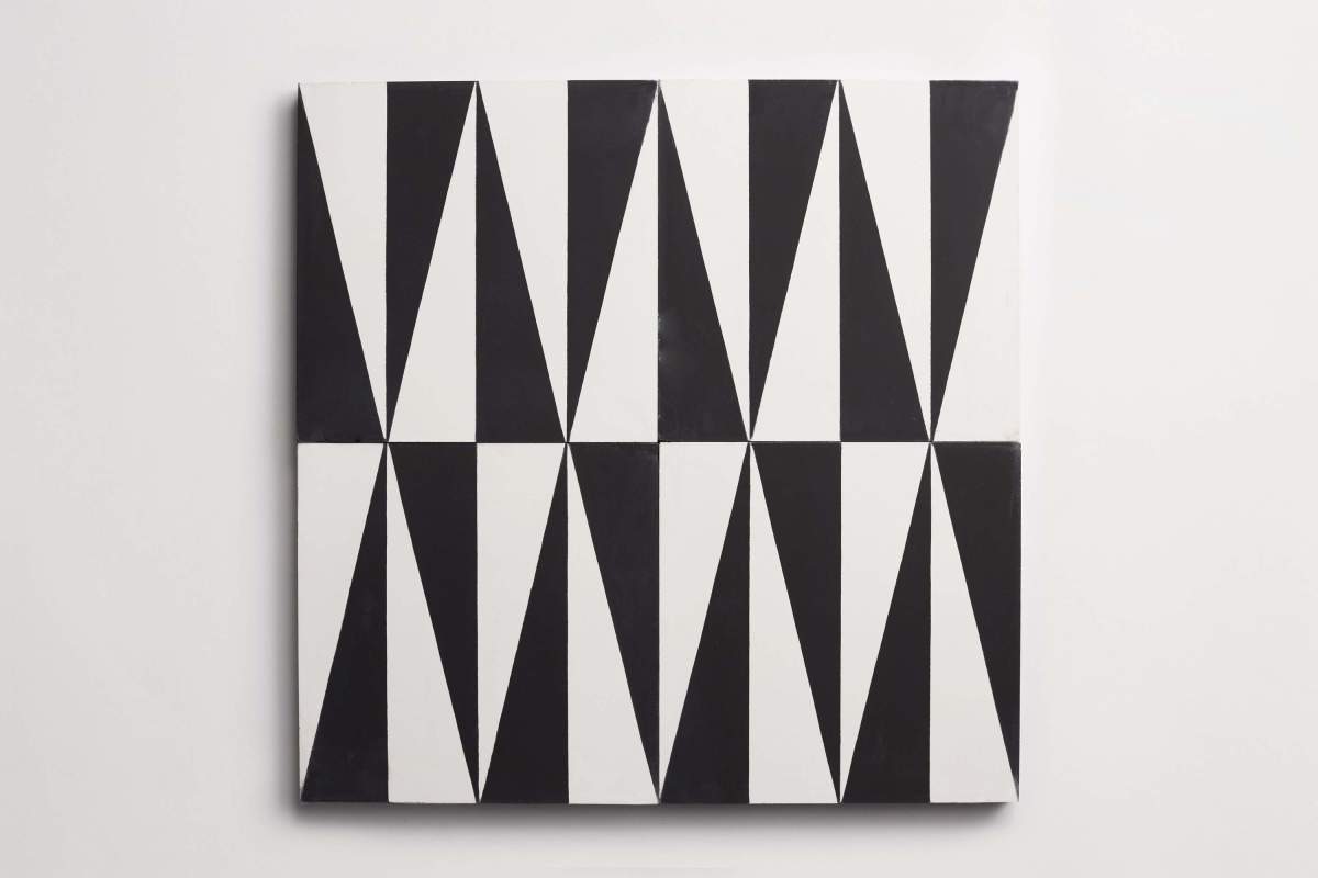 Tile concrete cement point black white.