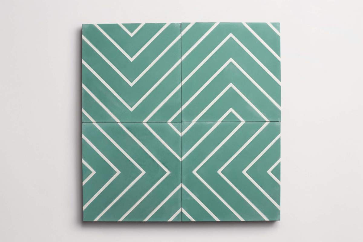 Tile concrete cement zenith pinstriped kelly.