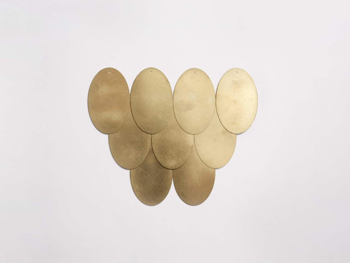 Small brass sequins erica tanov tile.