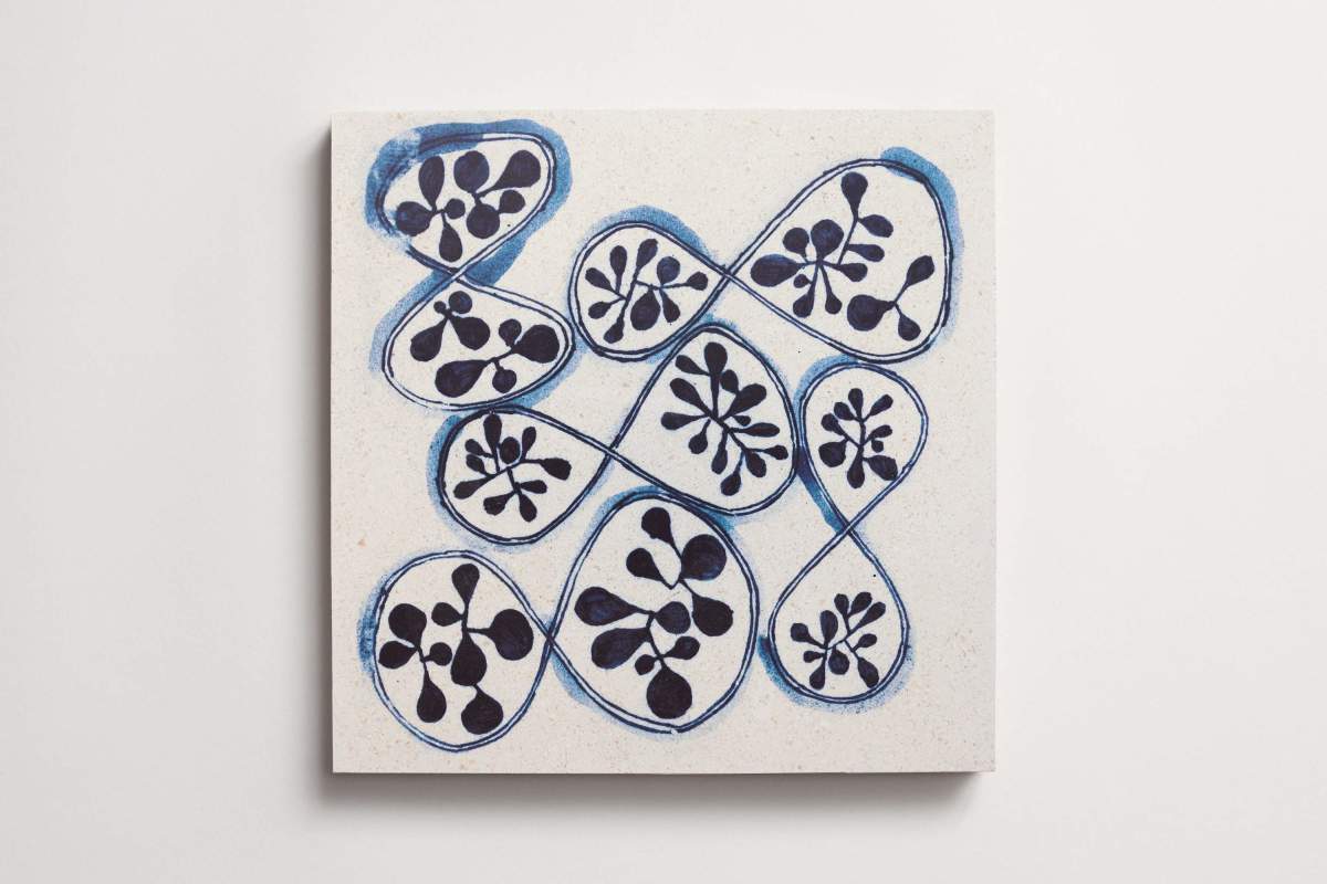 Ruan hoffmann much love me sprout delft blue tile.