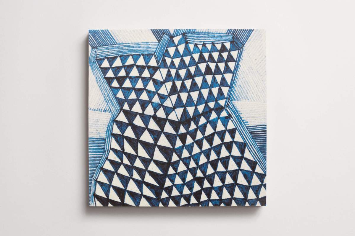 Ruan hoffmann much love me tribal delft blue tile.