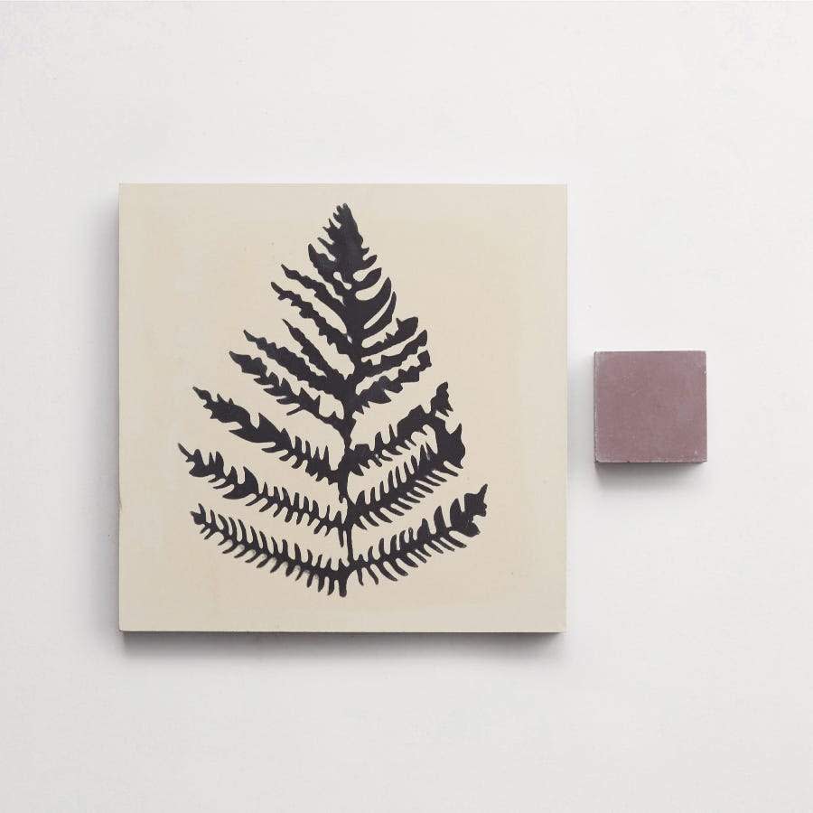 cement: clé + erica tanov | fern | grande | matte | plaster + taro | sample ~ 8"x8"x⅝"