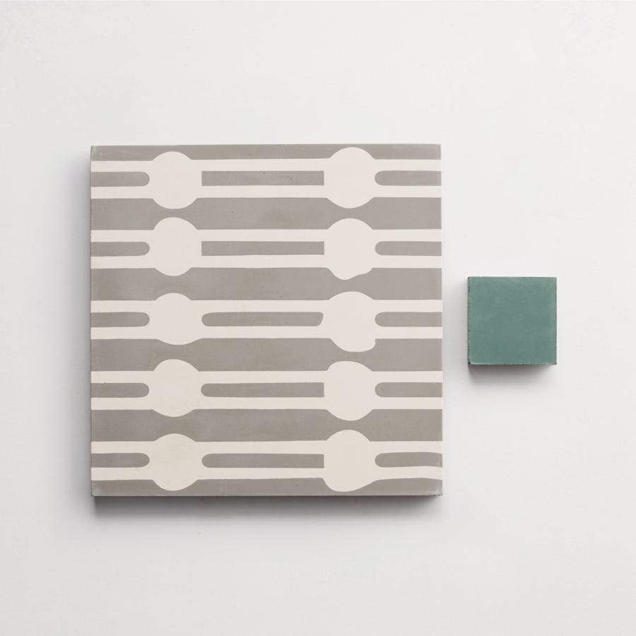 cement: clé + erica tanov | jacobsen | grande | matte | metal + leaf |sample ~ 8"x8"x⅝"