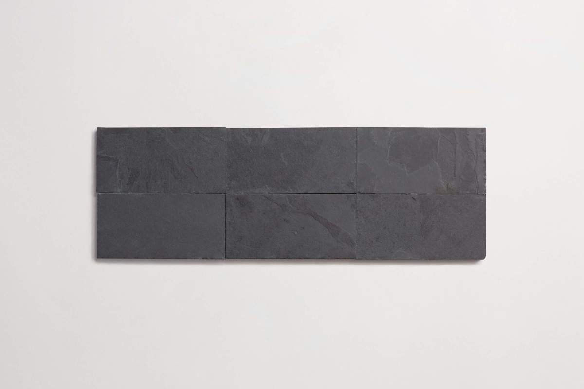 Tile subway natural stone slate grey.
