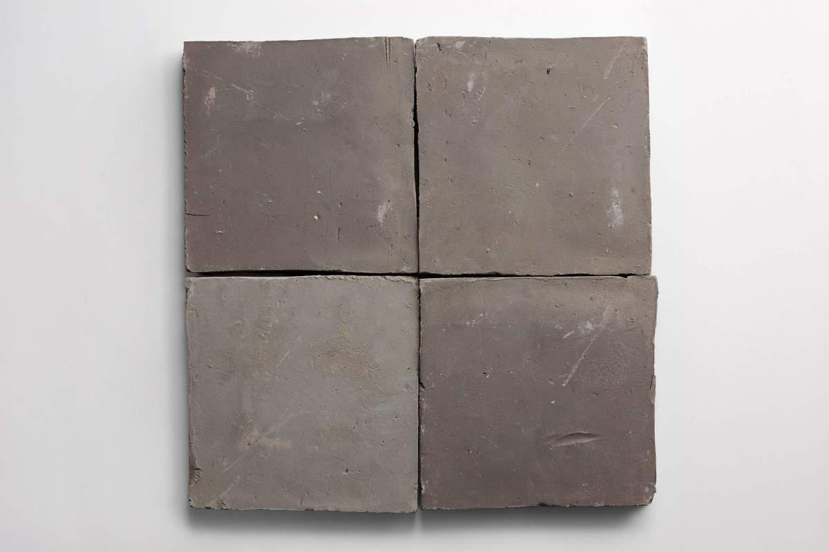 Terracotta Tile 8" Square Unfinished Grey Tile.