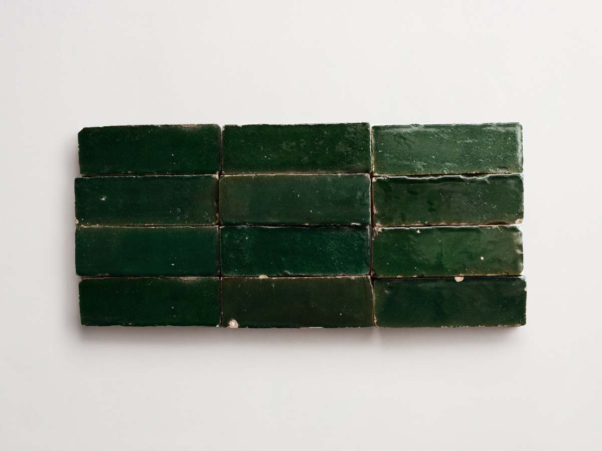 bushdebrunt レッテル オリーブ bushdebrunt レッテル オリーブ olive green zellige tile | cindered