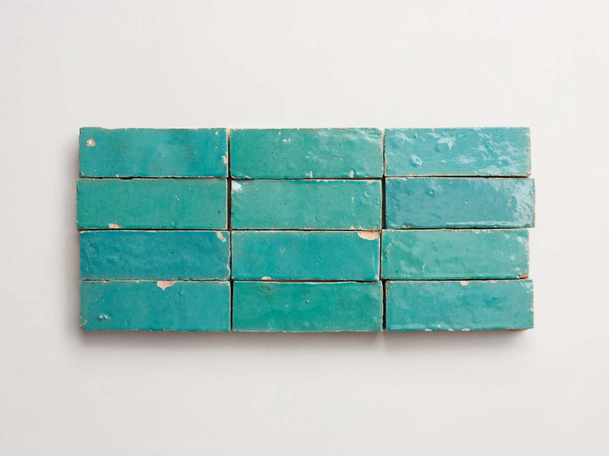 Zellige tile moroccan forgotten turquoise subway.
