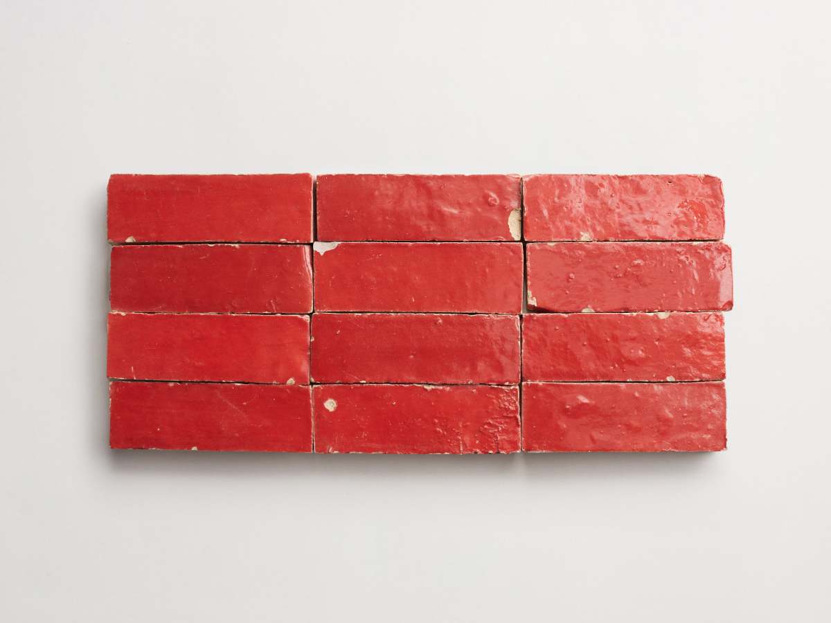 Red zellige tile palace red subway bejmat.