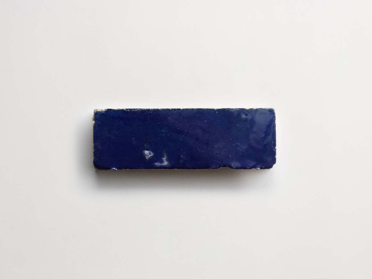 Dark blue zellige tile ancient sea subway bejmat.