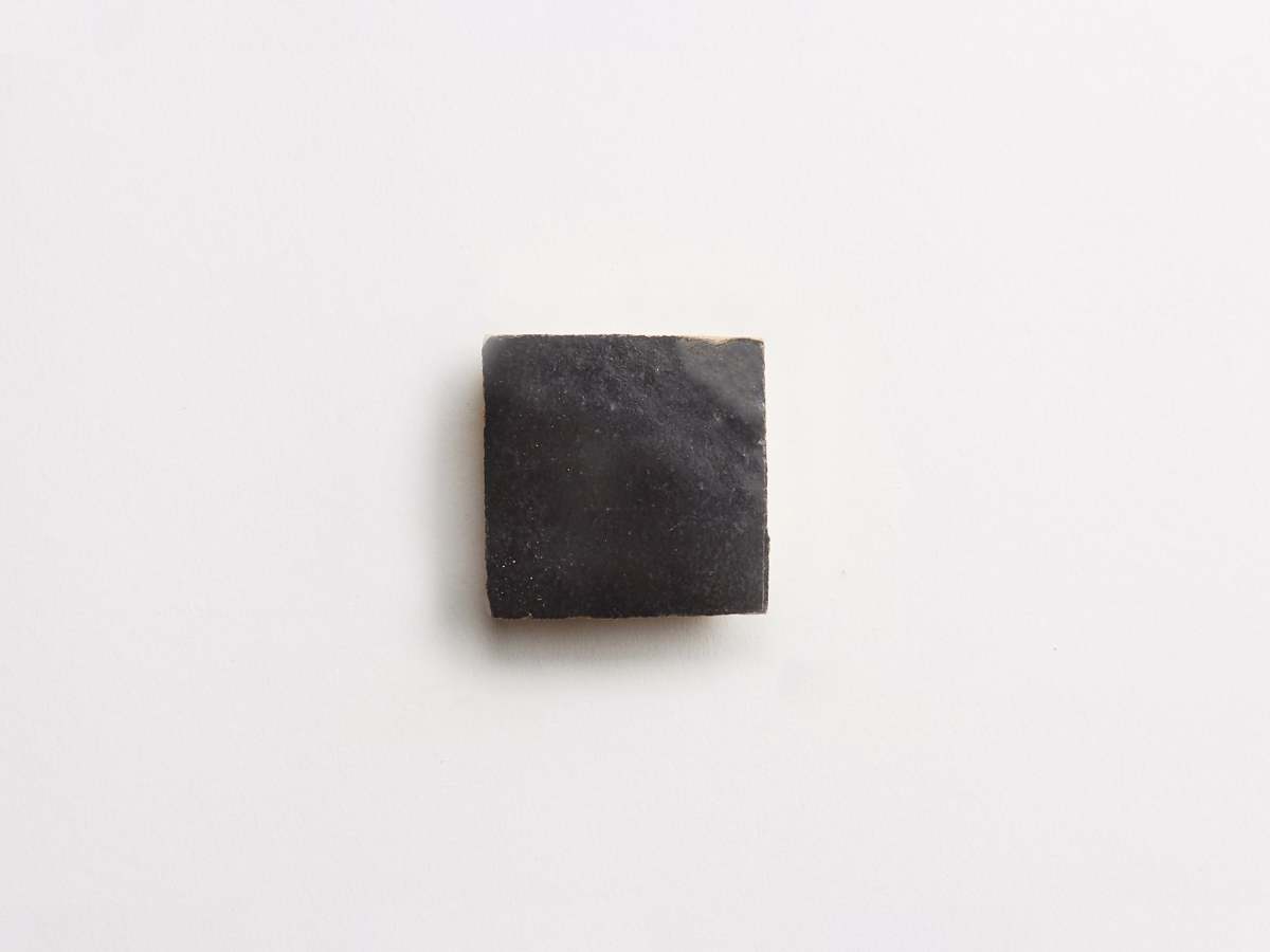 Zellige tile charred cedar black 2x2 square.