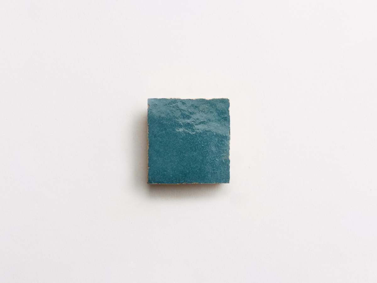 Zellige tile fired opal 2" square.