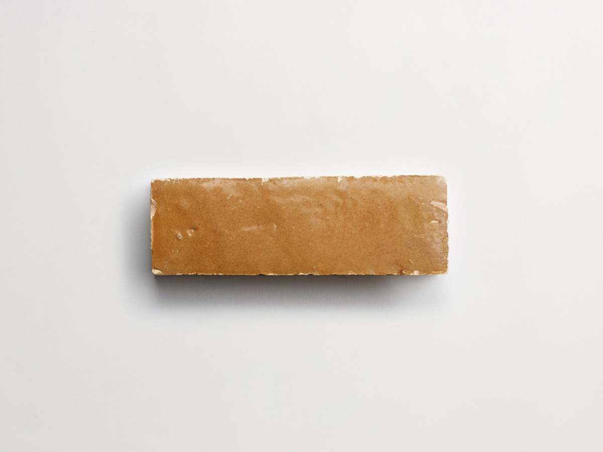 Brown zellige tile moroccan golden henna subway.