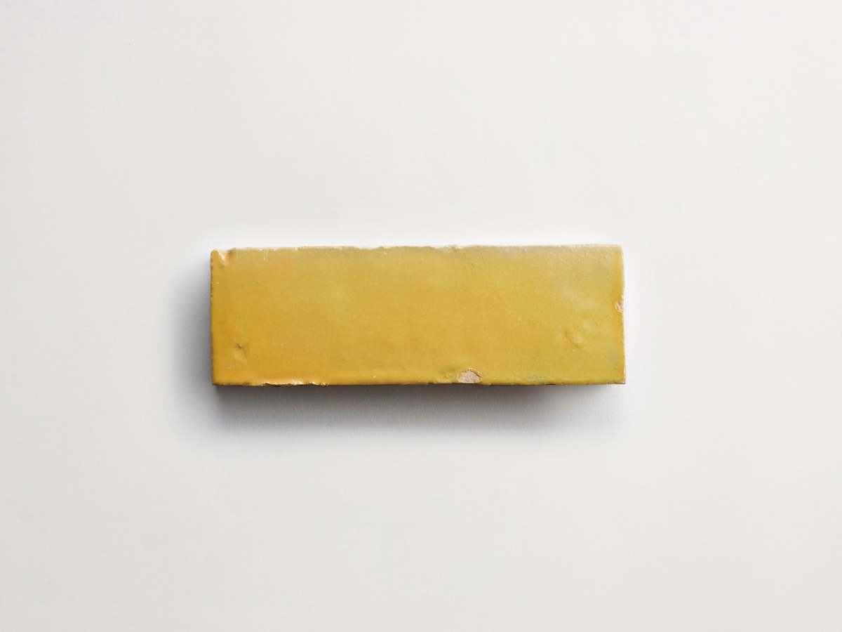 Zellige tiles yellow indian saffron bejmat subway.