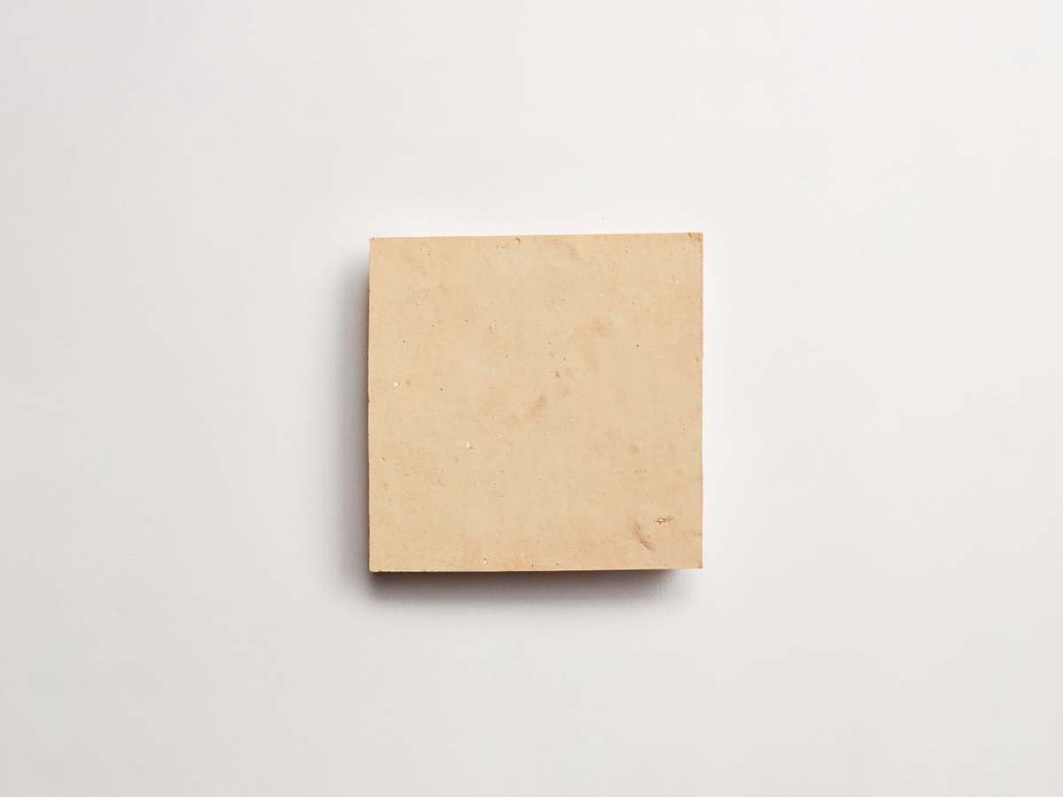 Zellige tile terracotta unglazed natural 4" square.